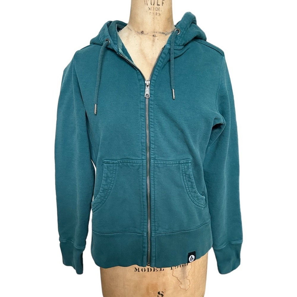 American Giant Classic Full Zip Hoodie sweatshirt blue spruce size M gorpcore